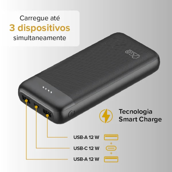 Carregador Portátil i2GO 20000 mAh 12 W Smart Charge