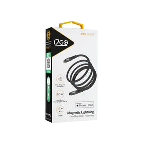 Cabo Lightning Magnetic i2GO Certificado MFI 60W 3A 1,2m