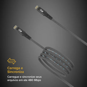 Cabo Lightning Magnetic i2GO Certificado MFI 60W 3A 1,2m