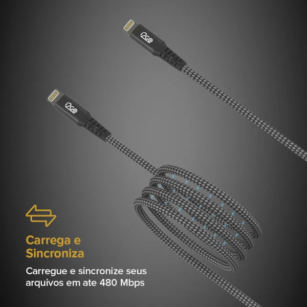 Cabo Lightning Magnetic i2GO Certificado MFI 60W 3A 1,2m